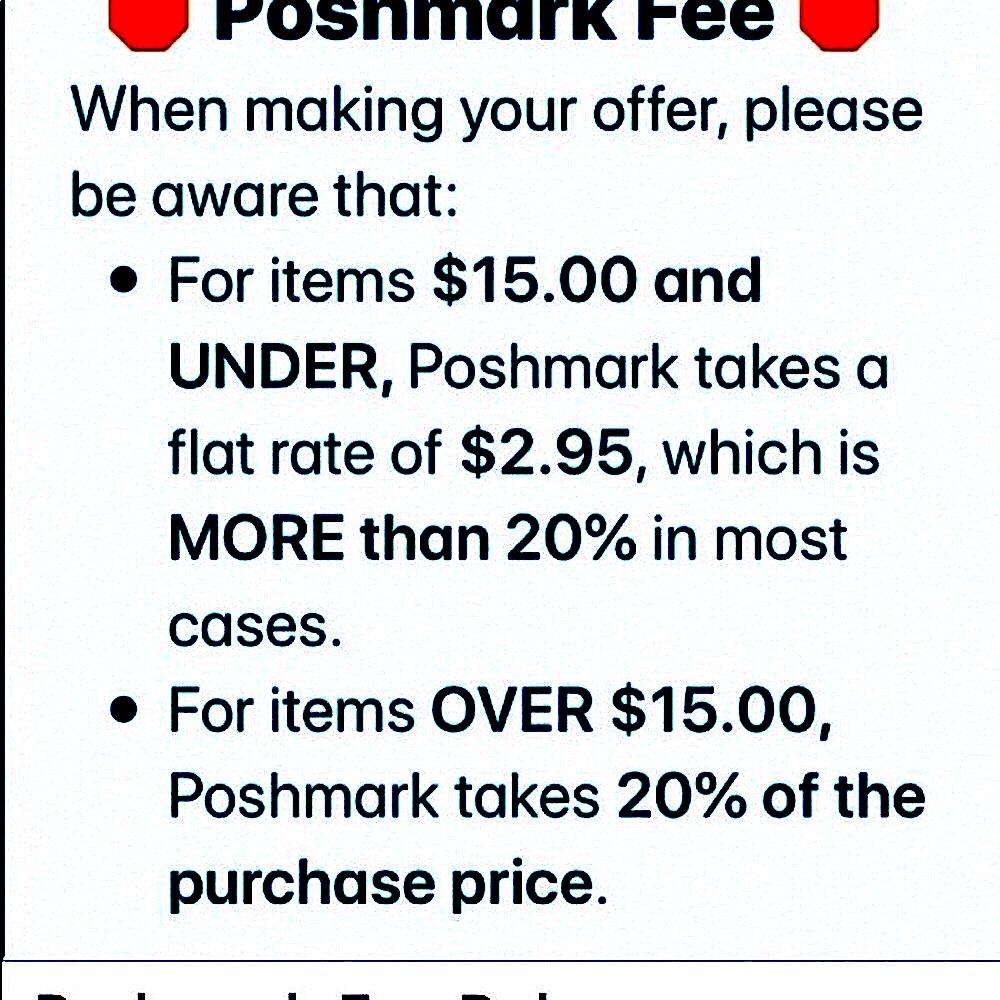 WELCOME TO MY CLOSET/PLEASE BE AWARE OF POSH FEE - Picture 3 of 3